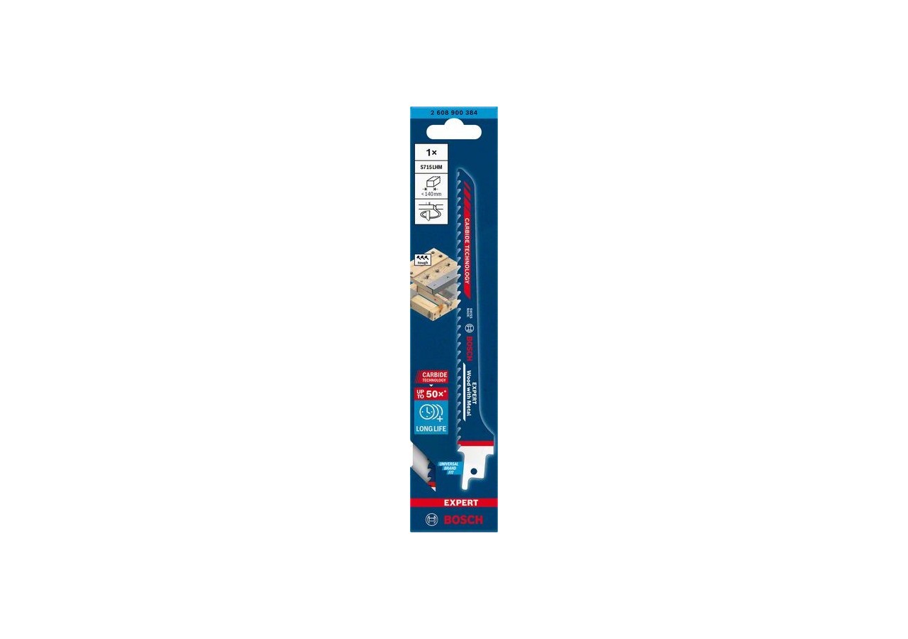 Lame de scie sabre Expert 'Wood with Metal' S 715 LHM 1 pce - 2608900384 - Bosch