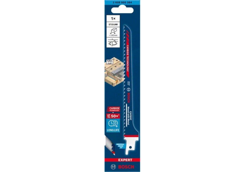 Lame de scie sabre Expert 'Wood with Metal' S 715 LHM 1 pce - 2608900384 - Bosch Lame de scie sabre Expert 'Wood with Metal' S 715 LHM 1 pce - 2608900384 - Bosch
