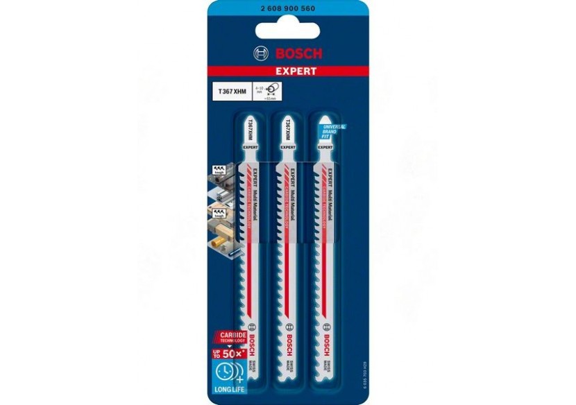 Lame de scie sauteuse Expert 'Multi Material' T 367 XHM 3 pces - 2608900560 - Bosch Lame de scie sauteuse Expert 'Multi Material' T 367 XHM 3 pces - 2608900560 - Bosch
