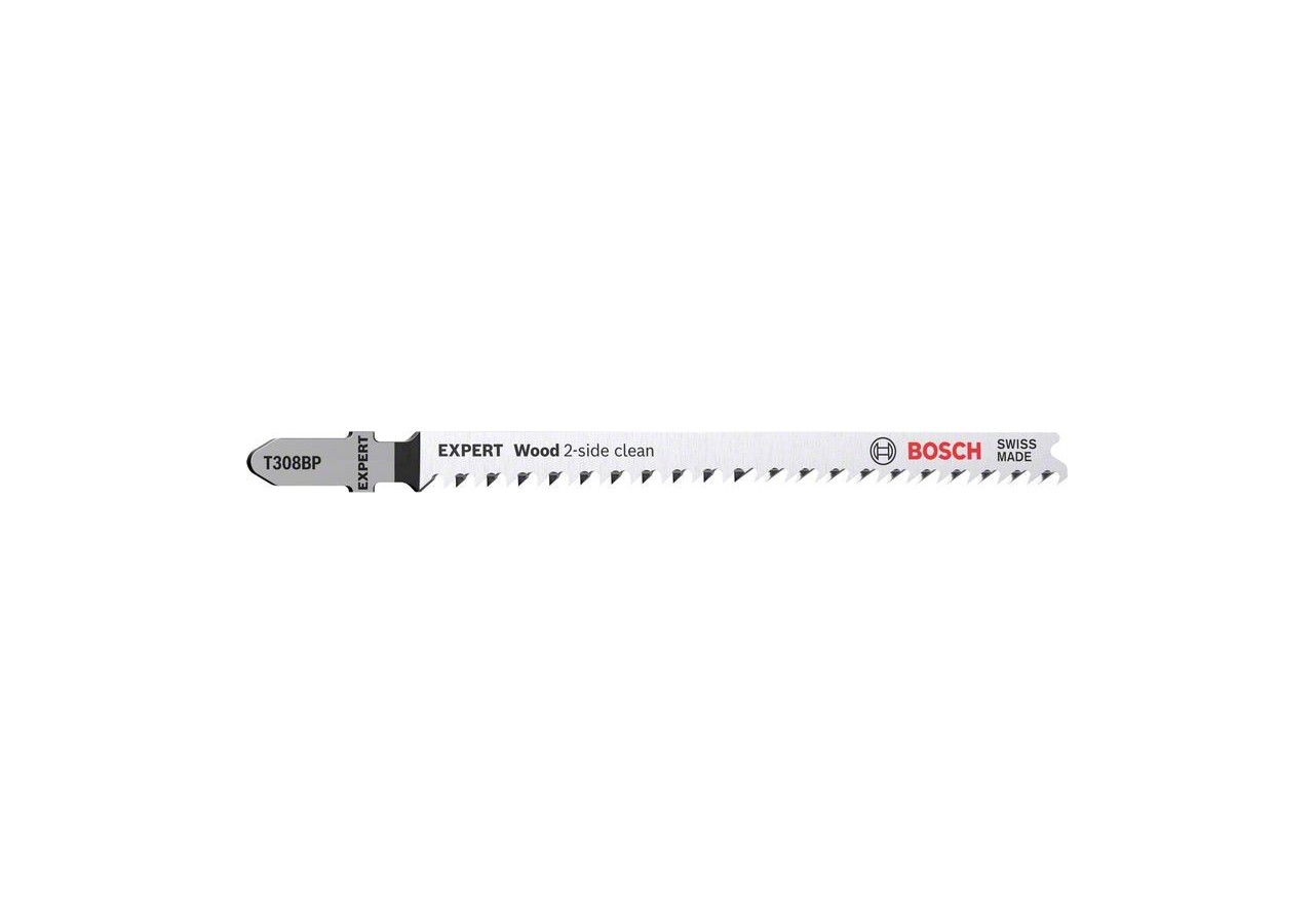 Lame de scie sauteuse Expert 'Wood 2-side clean' T 308 BP, 5 pces - 2608900558 - Bosch