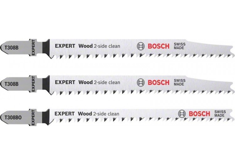 Lame de scie sauteuse Expert 'Wood 2-side clean', 3 pces - 2608900559 - Bosch