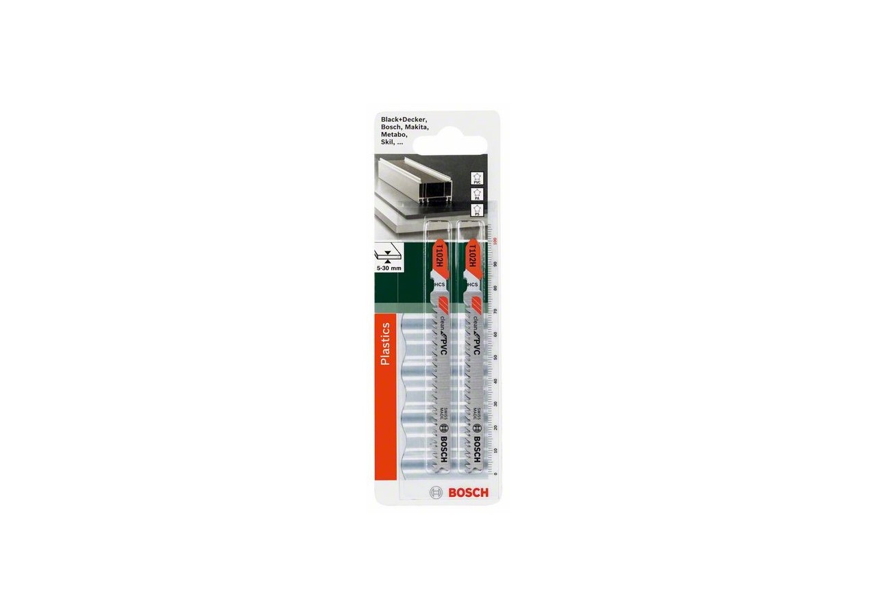 Lame de scie sauteuse HCS, T 102 H Clean for PVC - 2609256C57 - Bosch