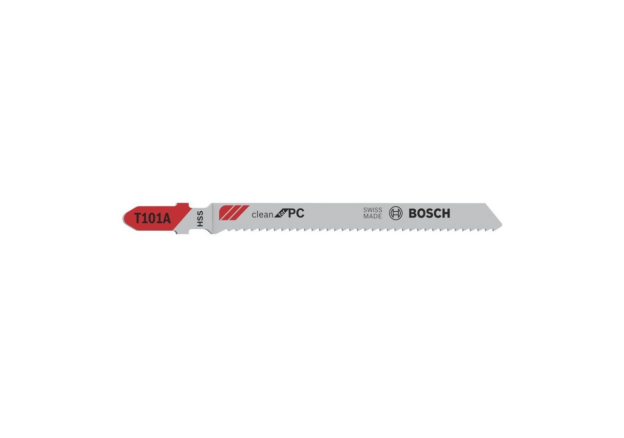 5 Lames scie sauteuse HSS Spécial Acrylique 100mm  Pas : 2mm T101AC - 2608631010 - Bosch