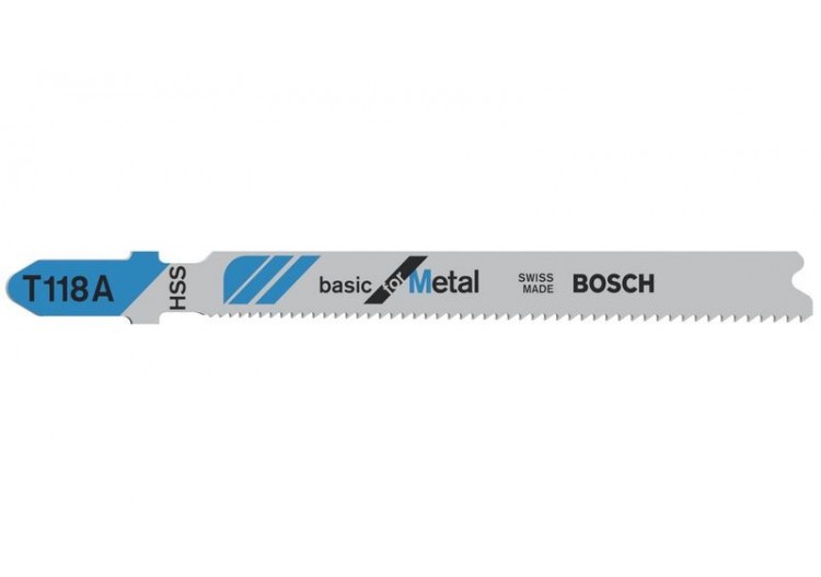 25 Lames scie sauteuse HSS Métal 92mm  Pas : 1,1-1,5mm T118A - 2608638470 - Bosch
