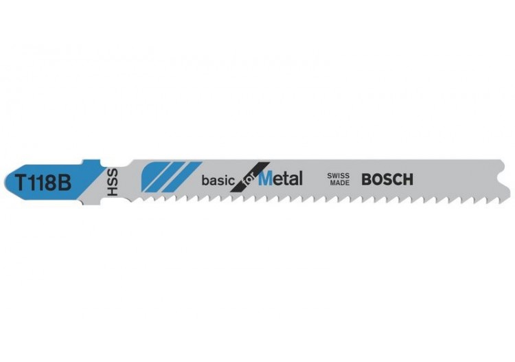 100 Lames scie sauteuse HSS Métal 92mm  Pas : 1,9-2,3mm T118B - 2608631965 - Bosch
