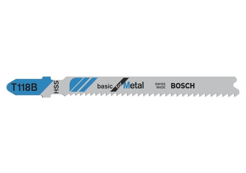 25 Lames scie sauteuse HSS Métal 92mm  Pas : 1,9-2,3mm T118B - 2608638471 - Bosch
