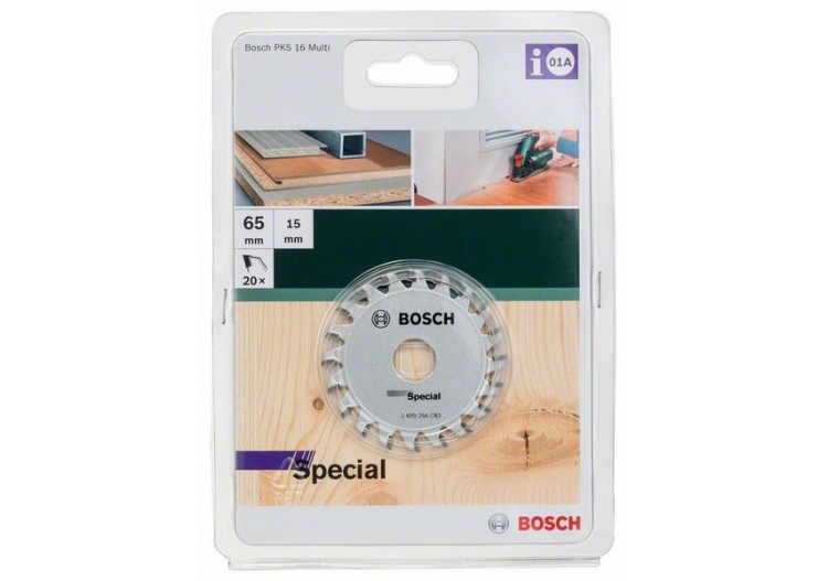 Lame scie circulaire Multimatériaux 65x15x1,6mm  20D - 2609256C83 - Bosch