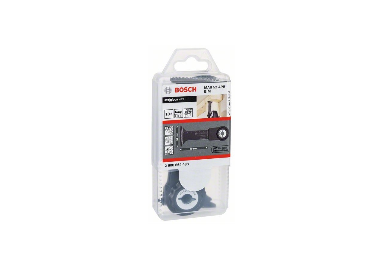 Lame plongeante BIM StarlockMax MAII 52 APB Wood and Metal - 2608664498 - Bosch