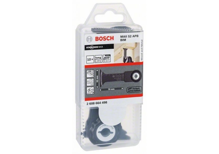 Lame plongeante BIM StarlockMax MAII 52 APB Wood and Metal - 2608664498 - Bosch Lame plongeante BIM StarlockMax MAII 52 APB Wood and Metal - 2608664498 - Bosch