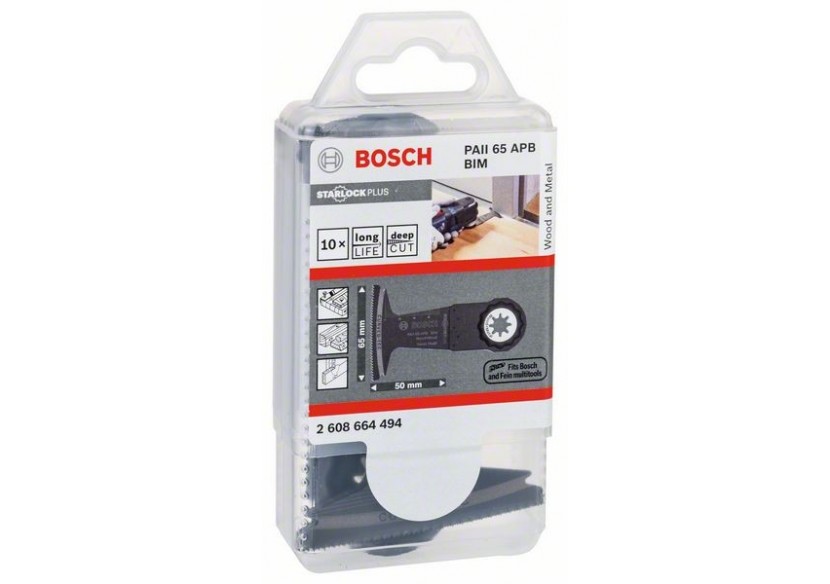 Lame plongeante BIM StarlockPlus PAII 65 APB Wood and Metal - 2608664494 - Bosch Lame plongeante BIM StarlockPlus PAII 65 APB Wood and Metal - 2608664494 - Bosch