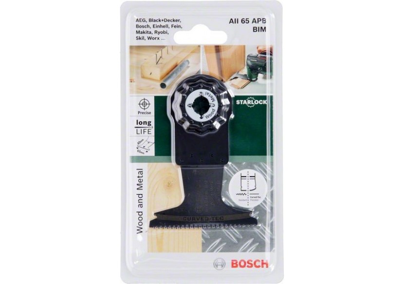 Lame plongeante BIM StarlockPlus PAII 65 APB Wood and Metal 65 x 50 mm - 2609256D56 - Bosch Lame plongeante BIM StarlockPlus PAII 65 APB Wood and Metal 65 x 50 mm - 2609256D56 - Bosch