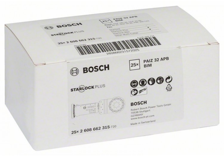 Lame plongeante BIM StarlockPlus PAIZ 32 APB Wood and Metal - 2608662315 - Bosch 2