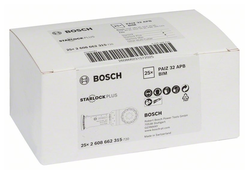 Lame plongeante BIM StarlockPlus PAIZ 32 APB Wood and Metal - 2608662315 - Bosch Lame plongeante BIM StarlockPlus PAIZ 32 APB Wood and Metal - 2608662315 - Bosch