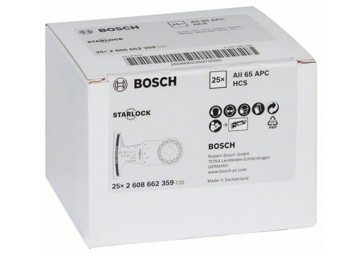 Lame plongeante HCS Starlock AII 65 APC Wood - 2608662359 - Bosch