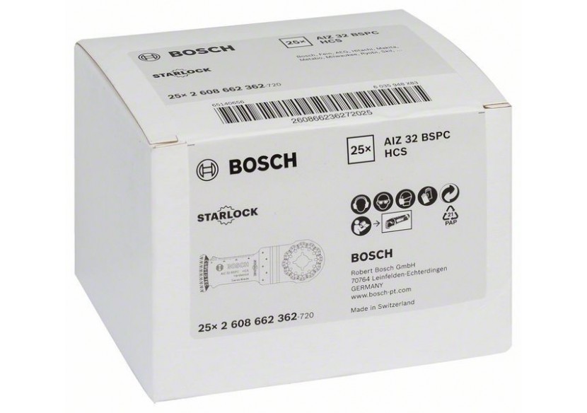 Lame plongeante HCS Starlock AIZ 32 BSPC Hard Wood - 2608662362 - Bosch Lame plongeante HCS Starlock AIZ 32 BSPC Hard Wood - 2608662362 - Bosch