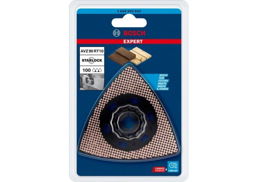 Lame pour outil multifonctions Expert Sanding Plate AVZ 90 RT10 90 mm - 2608900043 - Bosch Lame pour outil multifonctions Expert Sanding Plate AVZ 90 RT10 90 mm - 2608900043 - Bosch