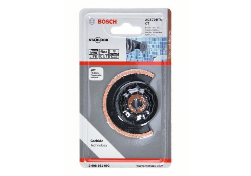 Lame segment Starlock Concr.Carbure Abrasifs/Joints  Ø70mm G50  ACZ70RT5 - 2608661692 - Bosch Lame segment Starlock Concr.Carbure Abrasifs/Joints  Ø70mm G50  ACZ70RT5 - 2608661692 - Bosch