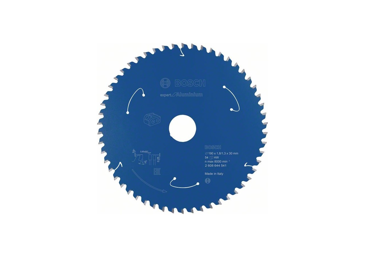 Lame scie circulaire Sans-fil Expert Aluminium 190x30x1,8mm  54D - 2608644541 - Bosch