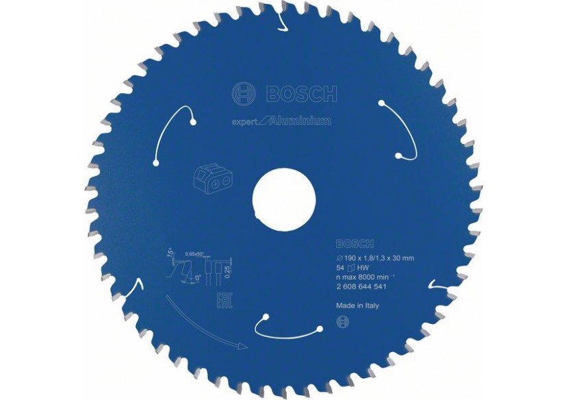 Lame scie circulaire Sans-fil Expert Aluminium 190x30x1,8mm  54D - 2608644541 - Bosch