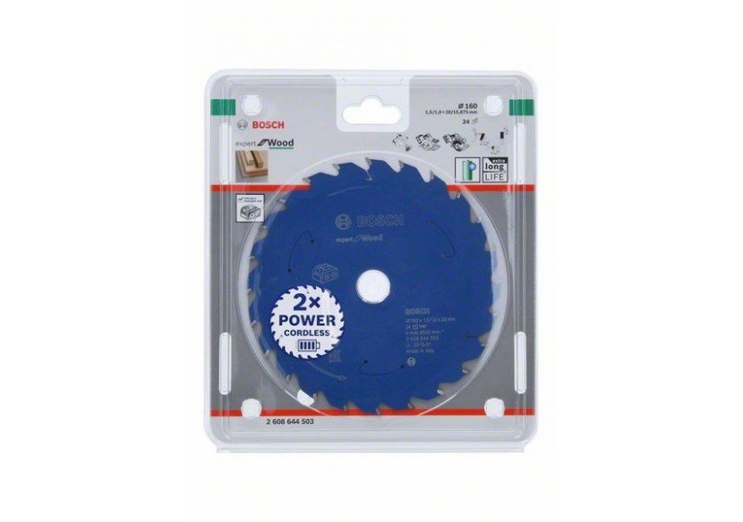 Lame scie circulaire Sans-fil Expert Bois 160x20x1,45mm  24D - 2608644503 - Bosch Lame scie circulaire Sans-fil Expert Bois 160x20x1,45mm  24D - 2608644503 - Bosch