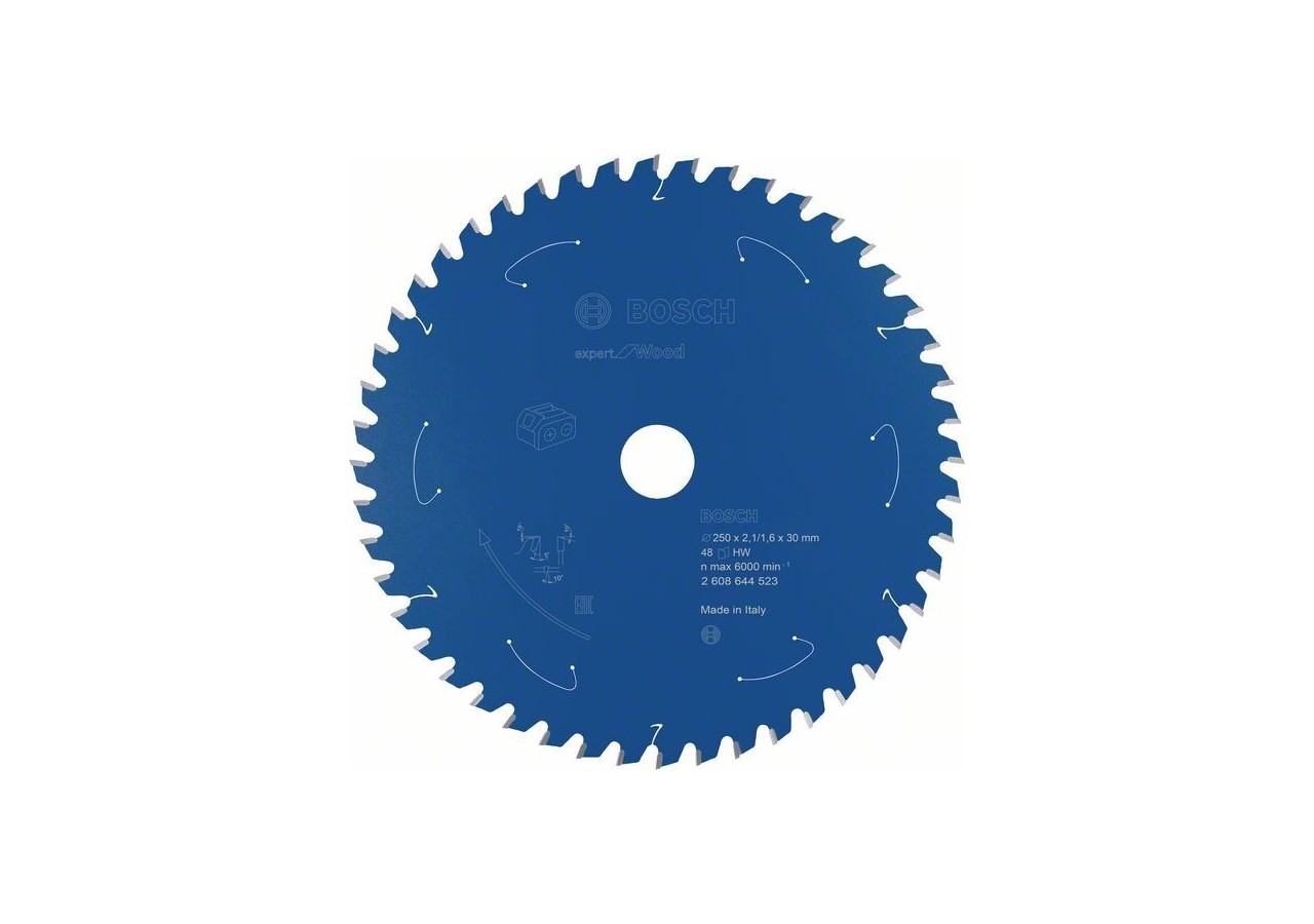 Lame scie circulaire Sans-fil Expert Bois 254x30x2,1mm  48D - 2608644686 - Bosch