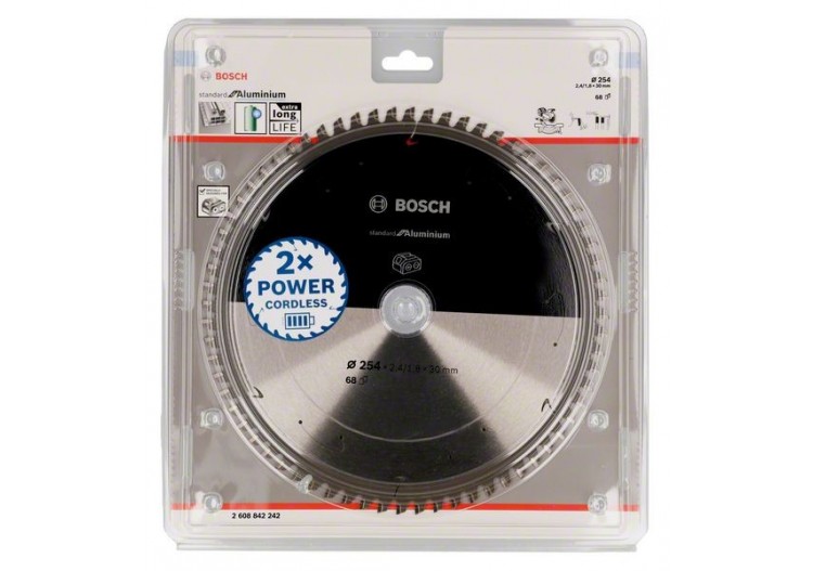 Lame scie circulaire Sans-fil STD Aluminium 254x30x2,4mm  68D - 2608842242 - Bosch
