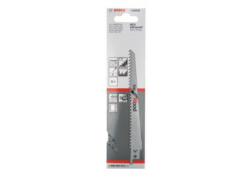 Lames de scie sabre - Top for Wood - 2608650673 - Bosch