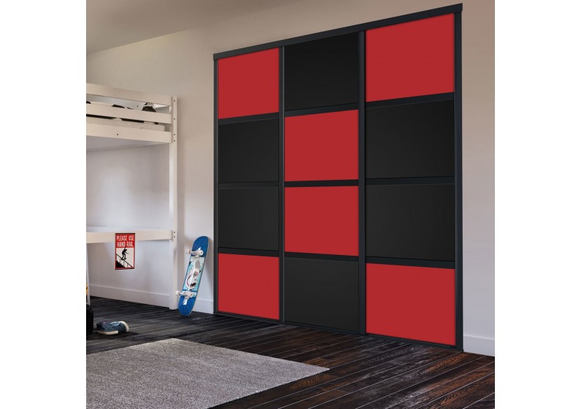 Façade de placard coulissante 3 portes Rio de Janeiro mat - Kazed : Confort'Mat