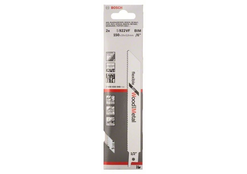 Lames de scie sabre – Flexible for Wood and Metal - 2608656040 - Bosch