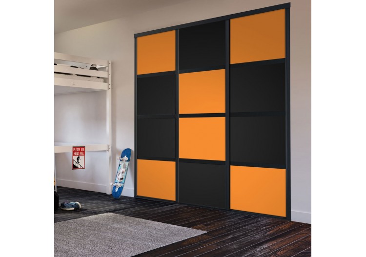 Façade de placard coulissante 3 portes Rio de Janeiro mat - Kazed : Confort'Mat 2
