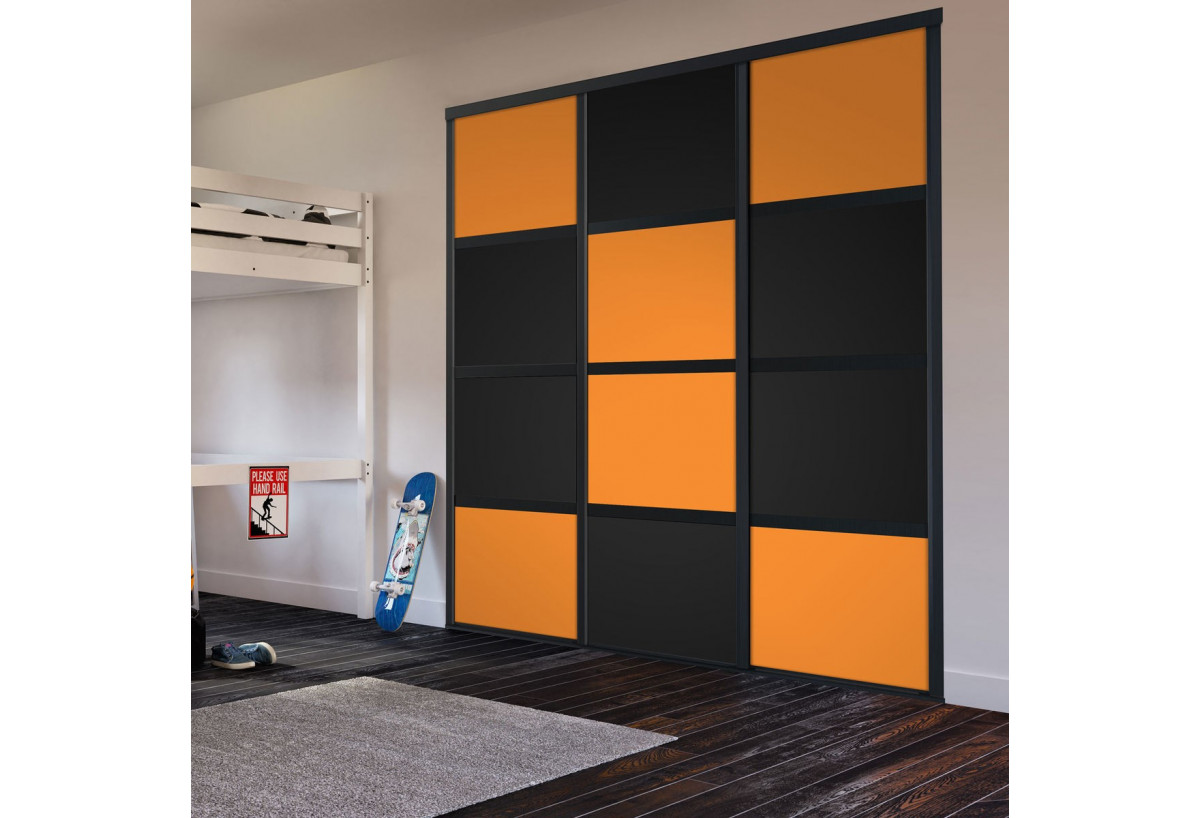 Façade de placard coulissante 3 portes Rio de Janeiro mat - Kazed : Confort'Mat