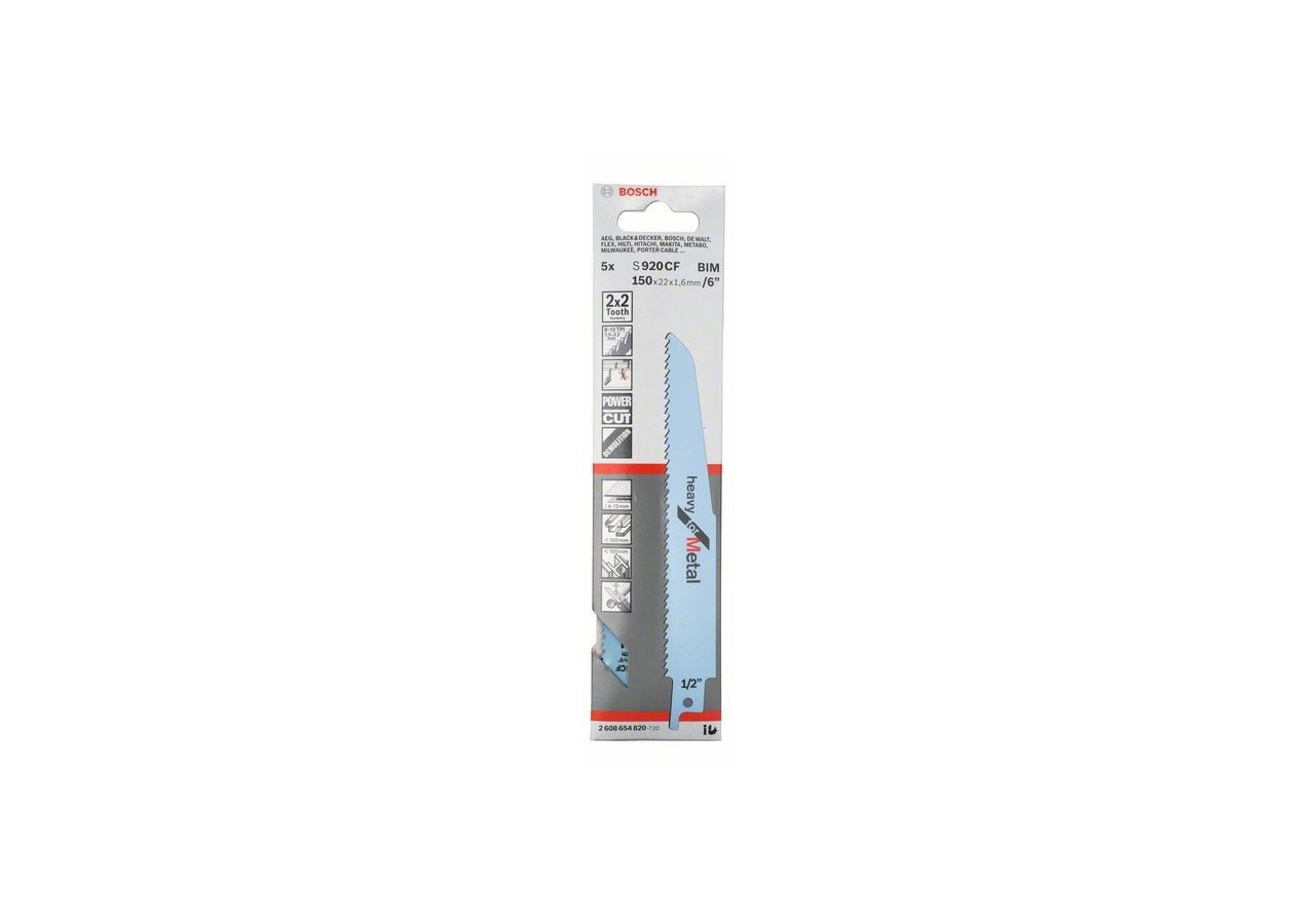 Lames de scie sabre – Heavy for Metal - 2608654820 - Bosch