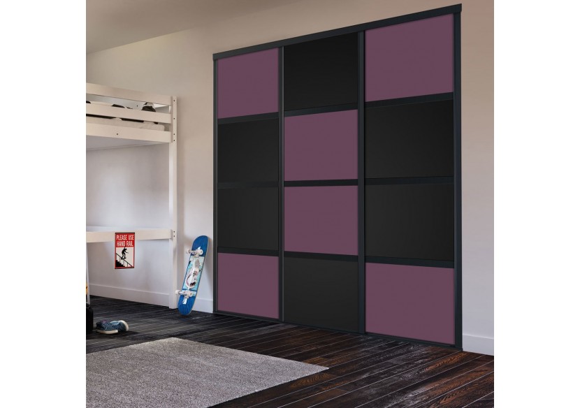 Façade de placard coulissante 3 portes Rio de Janeiro mat - Kazed : Confort'Mat