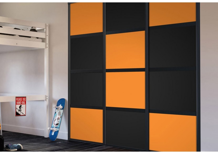 Façade de placard coulissante 3 portes Rio de Janeiro mat - Kazed : Confort'Mat