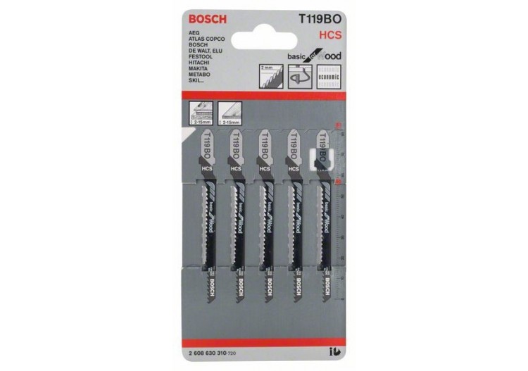 Lames de scie sauteuse - Basic for Wood - 2608630310 - Bosch 2