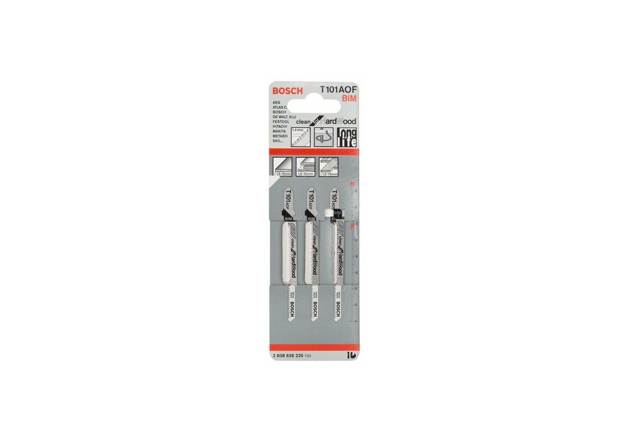 Lames de scie sauteuse - Clean for Hard Wood - 2608636225 - Bosch