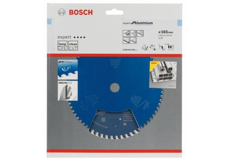 Lampe de scie circulaire Expert for Aluminium 165 x 20 x 2,6 mm, 52 - 2608644095 - Bosch