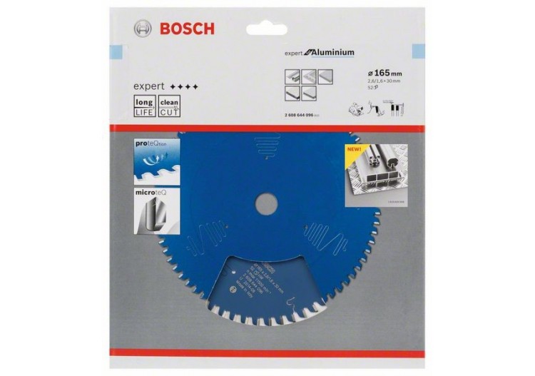 Lampe de scie circulaire Expert for Aluminium 165 x 30 x 2,6 mm, 52 - 2608644096 - Bosch