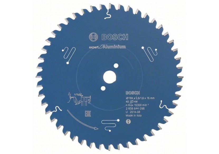 Lampe de scie circulaire Expert for Aluminium 184 x 16 x 2,6 mm, 48 - 2608644098 - Bosch
