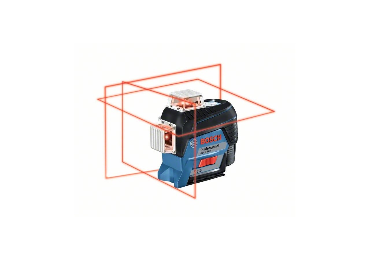 Laser lignes GLL 3-80 C + Cellule de Réception LR 7 (Version batterie) - 0601063R05 - Bosch