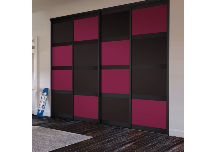 Façade de placard coulissante 4 portes Rio de Janeiro mat - Kazed : Confort'Mat 2