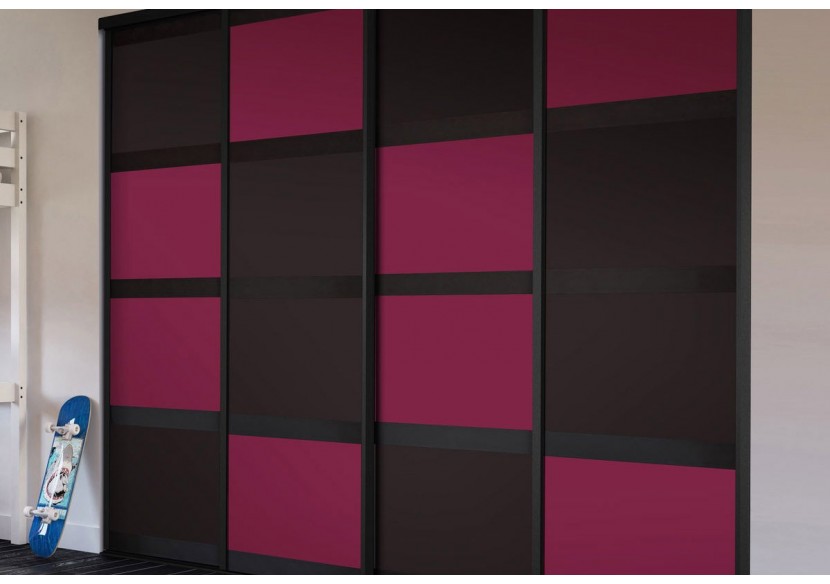 Façade de placard coulissante 4 portes Rio de Janeiro mat - Kazed : Confort'Mat