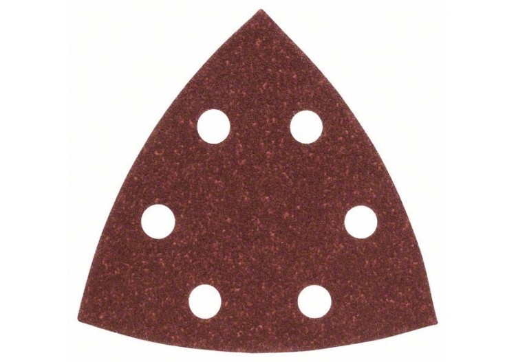 Lot de feuilles abrasives de 5 pièces pour ponceuses Delta G : 80 - 2609256A50 - Bosch