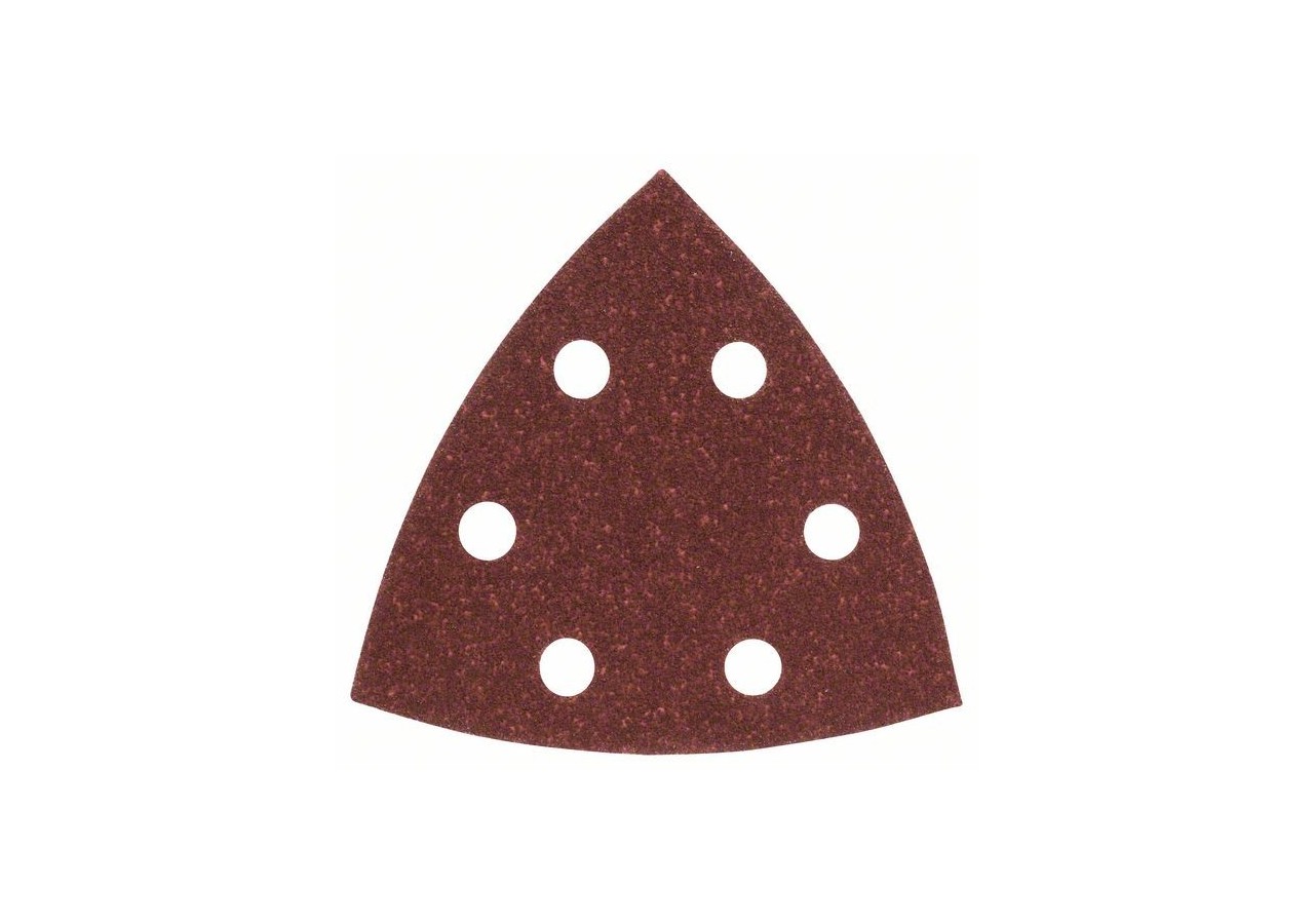 Lot de feuilles abrasives de 5 pièces pour ponceuses Delta G : 80 - 2609256A50 - Bosch