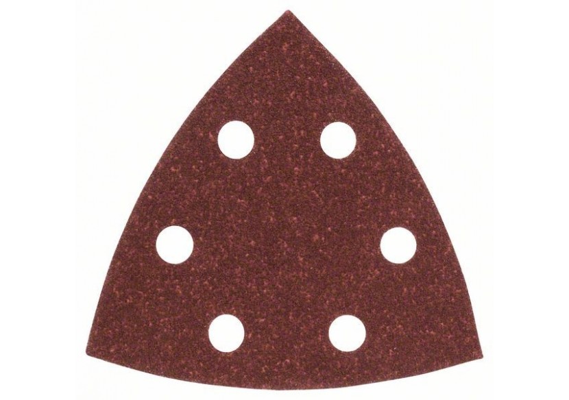 Lot de feuilles abrasives de 5 pièces pour ponceuses Delta G : 80 - 2609256A50 - Bosch