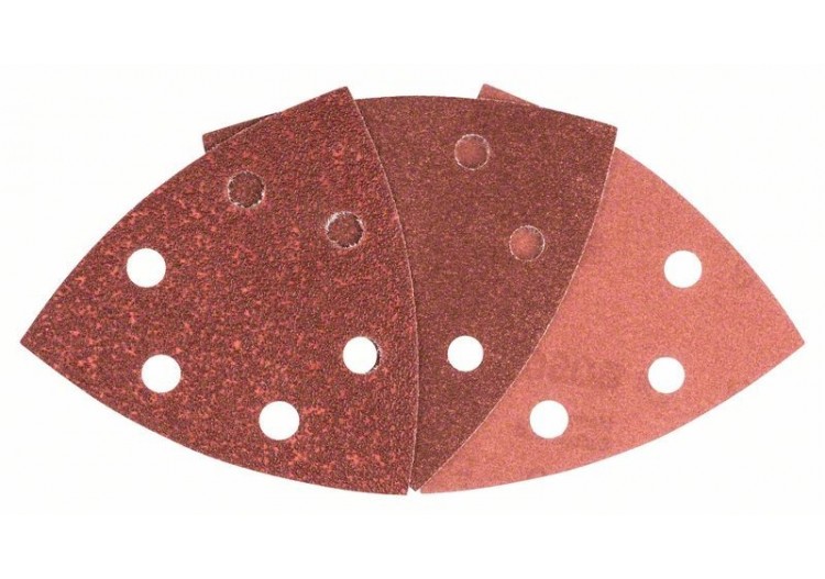 Lot de feuilles abrasives de 6 pièces pour ponceuses Delta 93 mm - 2609256A54 - Bosch