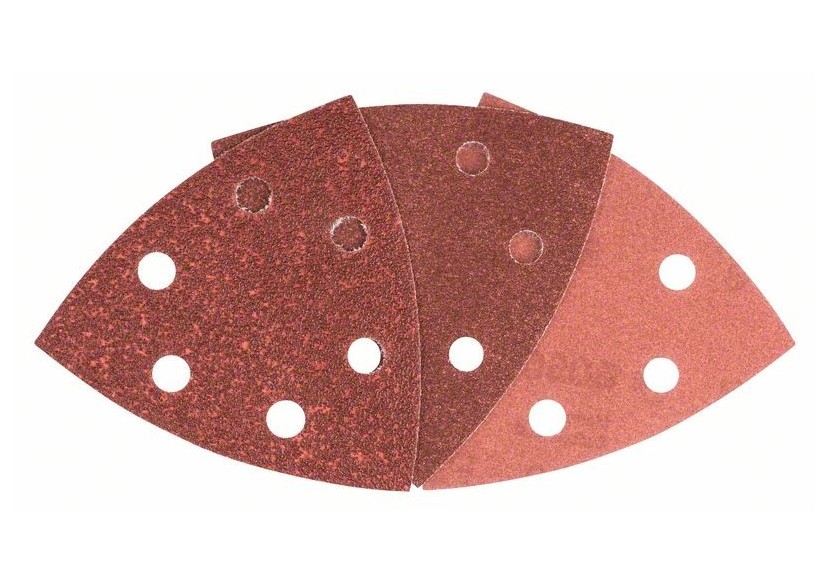 Lot de feuilles abrasives de 6 pièces pour ponceuses Delta 93 mm - 2609256A54 - Bosch