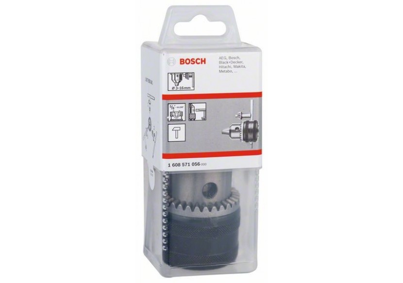 Mandrins à clé jusqu’à 16 mm 3 – 16 mm, 5/8" - 16 - 1608571056 - Bosch Mandrins à clé jusqu’à 16 mm 3 – 16 mm, 5/8" - 16 - 1608571056 - Bosch
