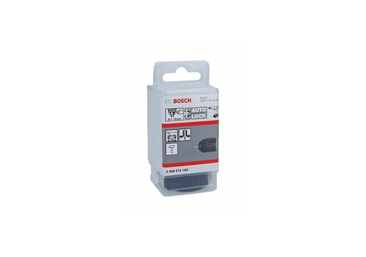 Mandrins automatiques jusqu’à 10 mm 1 – 10 mm, 3/8" - 24 - 2608572183 - Bosch