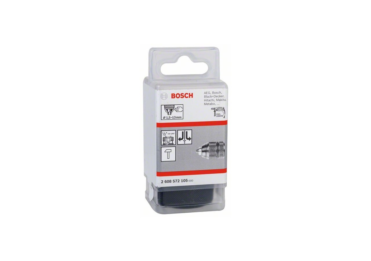 Mandrins automatiques jusqu’à 13 mm 1,5 – 13 mm, 1/2" - 20 - 2608572105 - Bosch